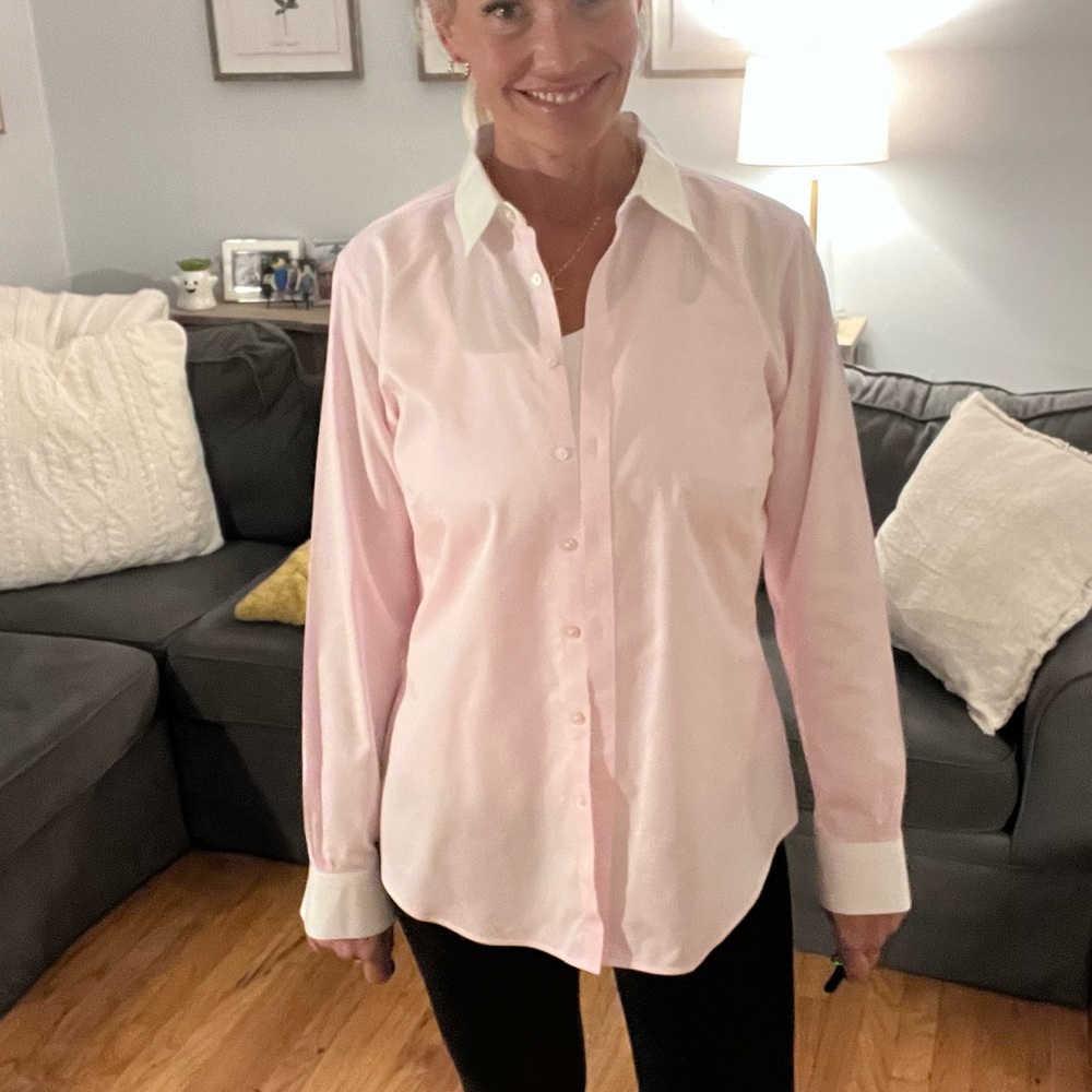 Brooks Brothers 100% Cotton Long Cuffed Sleeve Button Down Women's Size 10